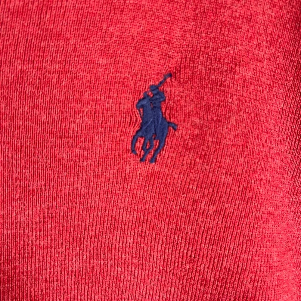 Polo‎ Ralph Lauren V-Neck Sweater Mens XL Red Pima Cotton Long Sleeve Pony Logo